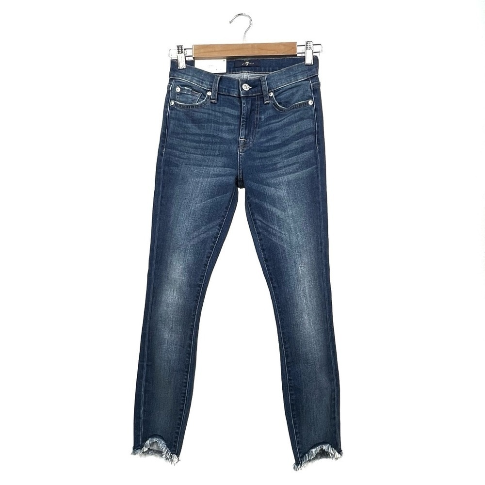 7 For All Mankind Gwenevere Ankle Skinny Topaz Size 23 = 00 High Rise 7fam NWT